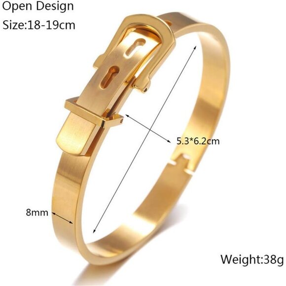 Gold Silver Plated Bracelets for Men Women Roman Numeral Bangle Bracelet - Picture 4 of 7